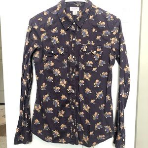 Mossimo Supply Floral Pearl Snap button down